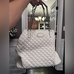 Coach Quilted White Shoulder Bag